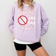 Baseball Ban The Wave Baseball Mom Player Coach Fan Comfort Colors Sweatshirt Crimson