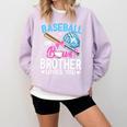 Baseball Or Bows Brother Loves You Gender Reveal Boy Or Girl Comfort Colors Sweatshirt Crimson