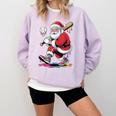 Baseball Christmas Santa Claus Batter Baseball Drip Comfort Colors Sweatshirt Crimson Baseball Christmas Santa Claus Batter Baseball Drip Comfort Colors Sweatshirt Crimson