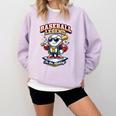Baseball Cute Youth Ice Cream Valentine Day Sporty Fun Comfort Colors Sweatshirt Crimson Baseball Cute Youth Ice Cream Valentine Day Sporty Fun Comfort Colors Sweatshirt Crimson