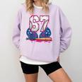 Baseball Drip 67 Meme Six Seven 6-7 Gen Alpha Slang Comfort Colors Sweatshirt Crimson