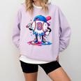 Baseball Drip 8th 8 Year Old Birthday Boys Pitcher Player Comfort Colors Sweatshirt Crimson