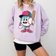 Baseball Drip Boys Ice Cream Youth Comfort Colors Sweatshirt Crimson Baseball Drip Boys Ice Cream Youth Comfort Colors Sweatshirt Crimson