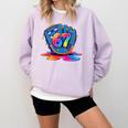Baseball Drip Ice Cream 67 Lifestyle 101 Comfort Colors Sweatshirt Crimson
