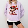 Baseball Drip Ice Cream Apparel Youth Boy Valentine Comfort Colors Sweatshirt Crimson
