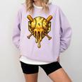 Baseball Drip Ice Cream Camo Cool Comfort Colors Sweatshirt Crimson