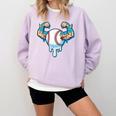 Baseball Drip Ice Cream Strong Character Comfort Colors Sweatshirt Crimson Baseball Drip Ice Cream Strong Character Comfort Colors Sweatshirt Crimson