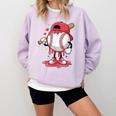 Baseball Drip Icecream Boy Kids Valentine Comfort Colors Sweatshirt Crimson Baseball Drip Icecream Boy Kids Valentine Comfort Colors Sweatshirt Crimson
