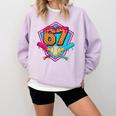 Baseball Drip Jersey Number 67 For Players & 67th Birthday Premium Tri-Blend Comfort Colors Sweatshirt Crimson Baseball Drip Jersey Number 67 For Players & 67th Birthday Premium Tri-Blend Comfort Colors Sweatshirt Crimson
