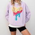 Baseball Drip Melting Ice Cream Baseball Heart Boys Girls Comfort Colors Sweatshirt Crimson Baseball Drip Melting Ice Cream Baseball Heart Boys Girls Comfort Colors Sweatshirt Crimson