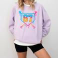 Baseball Drip Number 67 Player Or 67Th Birthday Comfort Colors Sweatshirt Crimson