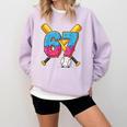 Baseball Drip Number 67 Player 67th Birthday Meme Gen Alpha Comfort Colors Sweatshirt Crimson Baseball Drip Number 67 Player 67th Birthday Meme Gen Alpha Comfort Colors Sweatshirt Crimson