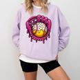 Baseball Drip Pink Glove Respect The Drip Youth Boys Girls Comfort Colors Sweatshirt Crimson