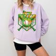 Baseball Drip St Patricks Day Boys Baseball St Patricks Day Comfort Colors Sweatshirt Crimson