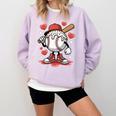 Baseball Drip Valentine Boys Women Men Hearts Sport Love Comfort Colors Sweatshirt Crimson Baseball Drip Valentine Boys Women Men Hearts Sport Love Comfort Colors Sweatshirt Crimson