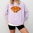 Baseball Dripping Waffle Field Comfort Colors Sweatshirt Crimson Baseball Dripping Waffle Field Comfort Colors Sweatshirt Crimson