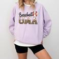 Baseball Gma Women BallPark Gma Baseball Mom Mother's Day Comfort Colors Sweatshirt Crimson