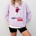 Make Baseball Great Again Donald Trump Baseball Comfort Colors Sweatshirt Crimson Make Baseball Great Again Donald Trump Baseball Comfort Colors Sweatshirt Crimson