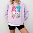 Baseball Ice Cream Drip 67 Hands Six Seven Boys Comfort Colors Sweatshirt Crimson