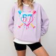 Baseball Ice Cream Drip Number 67 Player 67th Birthday 67 Comfort Colors Sweatshirt Crimson Baseball Ice Cream Drip Number 67 Player 67th Birthday 67 Comfort Colors Sweatshirt Crimson