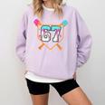 Baseball Ice Cream Drip Number 67 Player Six Seven Meme 6 7 Comfort Colors Sweatshirt Crimson Baseball Ice Cream Drip Number 67 Player Six Seven Meme 6 7 Comfort Colors Sweatshirt Crimson