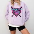 Baseball Ice Cream Drip Pitcher Filthy Comfort Colors Sweatshirt Crimson