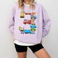 Baseball Ice Cream Drip Vehicles Youth Baseball Drip Premium Tri-Blend Comfort Colors Sweatshirt Crimson