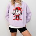 Baseball Ice Cream Valentine Dripping Game Day Men Boys Kids Comfort Colors Sweatshirt Crimson Baseball Ice Cream Valentine Dripping Game Day Men Boys Kids Comfort Colors Sweatshirt Crimson