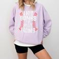 Baseball Joke Tee I Hit Bombs For Hot Moms Player Pitcher Comfort Colors Sweatshirt Crimson