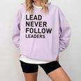 Baseball Lead Never Follow Leaders Team Captain Leadership Premium Tri-Blend Comfort Colors Sweatshirt Crimson