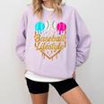 Baseball Lifestyle Baseball Drip Icecream Comfort Colors Sweatshirt Crimson
