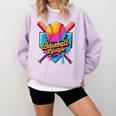Baseball Lifestyle Drip Icecream Comfort Colors Sweatshirt Crimson Baseball Lifestyle Drip Icecream Comfort Colors Sweatshirt Crimson