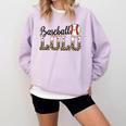 Baseball Lolo Women BallPark Lolo Baseball Mom Mother's Day Comfort Colors Sweatshirt Crimson