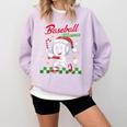 Baseball Mama Christmas Santa Hat Xmas Softball Mom Comfort Colors Sweatshirt Crimson Baseball Mama Christmas Santa Hat Xmas Softball Mom Comfort Colors Sweatshirt Crimson
