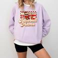 Baseball Mama Coffee Game Day Vibes Baseball Mom Comfort Colors Sweatshirt Crimson