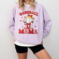 Baseball Mama Sports Mom Baseball Valentine Drip Girls Women Comfort Colors Sweatshirt Crimson