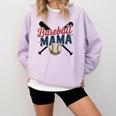 Baseball Mama Squad Proud Sports Mom Game Day Comfort Colors Sweatshirt Crimson