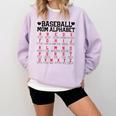 Baseball Mom Alphabet Comfort Colors Sweatshirt Crimson Baseball Mom Alphabet Comfort Colors Sweatshirt Crimson