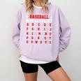 Baseball Mom Alphabet Parent Mama Player Game Sport Fan Comfort Colors Sweatshirt Crimson Baseball Mom Alphabet Parent Mama Player Game Sport Fan Comfort Colors Sweatshirt Crimson