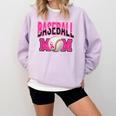 BASEBALL MOM BREAST CANCER RIBBON PINK SPORTS MOM Comfort Colors Sweatshirt Crimson BASEBALL MOM BREAST CANCER RIBBON PINK SPORTS MOM Comfort Colors Sweatshirt Crimson