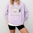 Baseball Mom Caffeine Fueled Game Day Essential Comfort Colors Sweatshirt Crimson