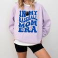In My Baseball Mom Ear Blue Comfort Colors Sweatshirt Crimson In My Baseball Mom Ear Blue Comfort Colors Sweatshirt Crimson