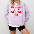 In My Baseball Mom Era Endless Memories Stylish Tribute Comfort Colors Sweatshirt Crimson