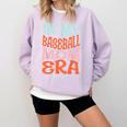 In My Baseball Mom Era Lover Groovy Retro Mother's Day Comfort Colors Sweatshirt Crimson