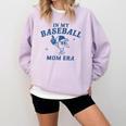 In My Baseball Mom Era Retro Game Day Mama Groovy Season Raglan Baseball Tee Comfort Colors Sweatshirt Crimson