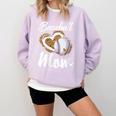 Baseball Mom Grandma Leopard Baseball Lover Fan Comfort Colors Sweatshirt Crimson