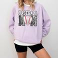 Baseball Mom Heart Sports Mom Comfort Colors Sweatshirt Crimson Baseball Mom Heart Sports Mom Comfort Colors Sweatshirt Crimson