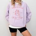 Baseball Mom Home Plate Social Club Mother's Day Comfort Colors Sweatshirt Crimson