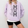 Baseball Mom Leopard Comfort Colors Sweatshirt Crimson