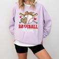 Baseball Mom Leopard Heart Mother's Day Girls Comfort Colors Sweatshirt Crimson Baseball Mom Leopard Heart Mother's Day Girls Comfort Colors Sweatshirt Crimson